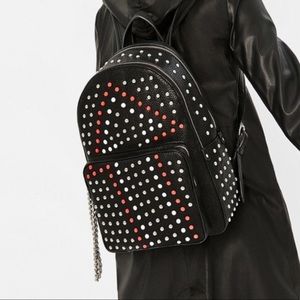 black studded backpack zara